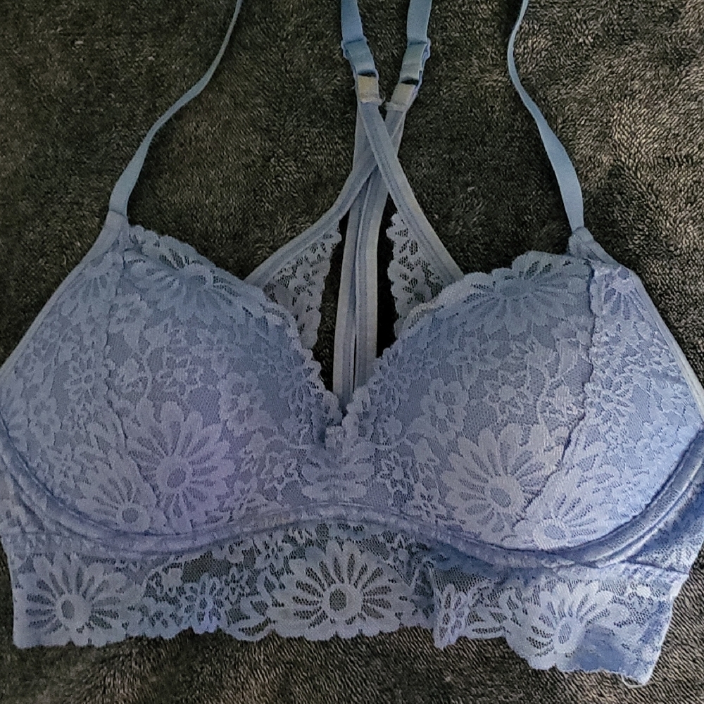 Lace Bralette in Light Blue